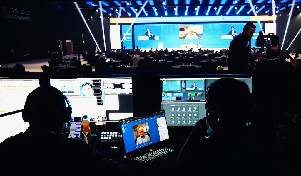 Installation de production pour un événement en direct